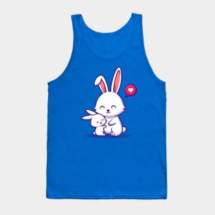 Rabbit Mother And Baby Rabbit Cartoon Tank Top